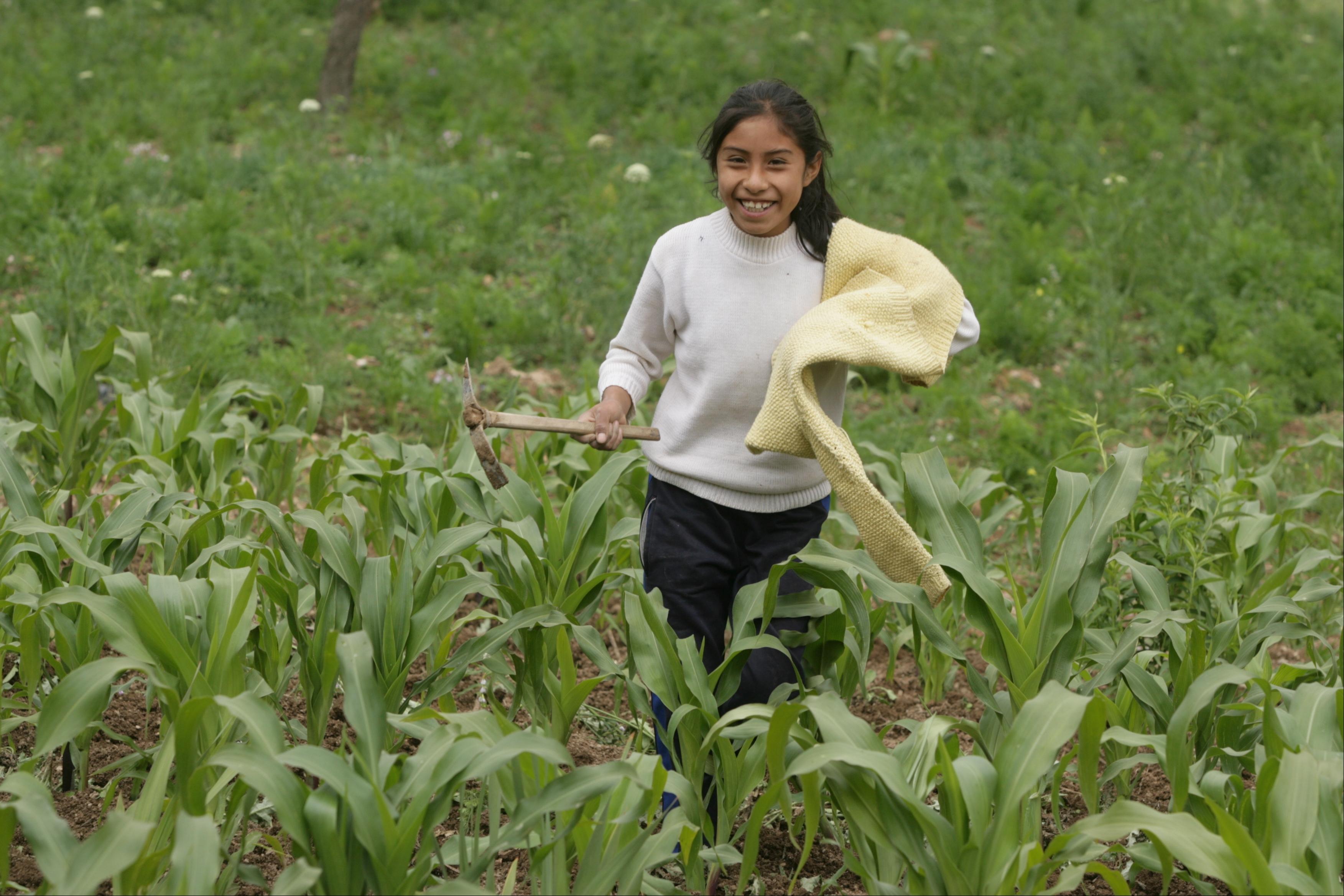 girl in a field