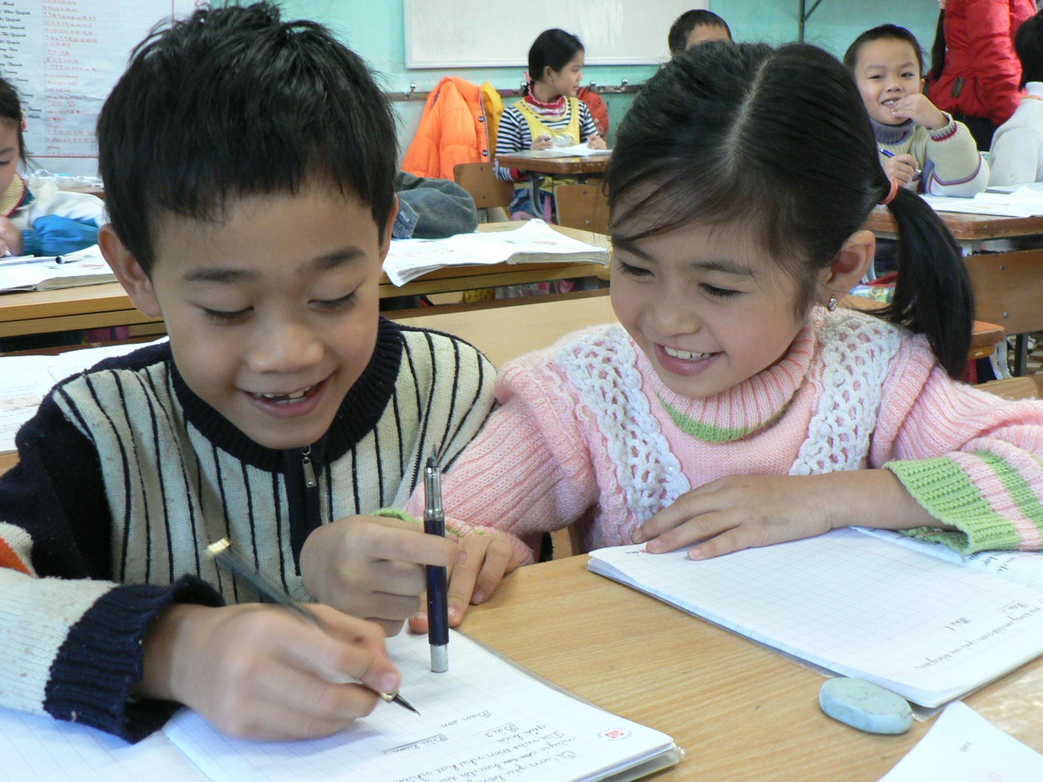 children in a classroom 