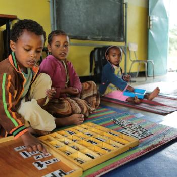 Young Ethiopian children in school
