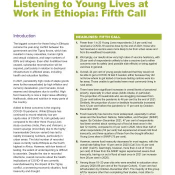 Front cover of Headline Report Ethiopia Fifth Call March 2022