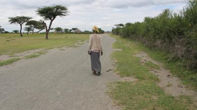 Young Ethiopian women carrying books