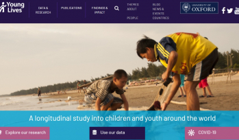 Screenshot of the Young Lives Homepage