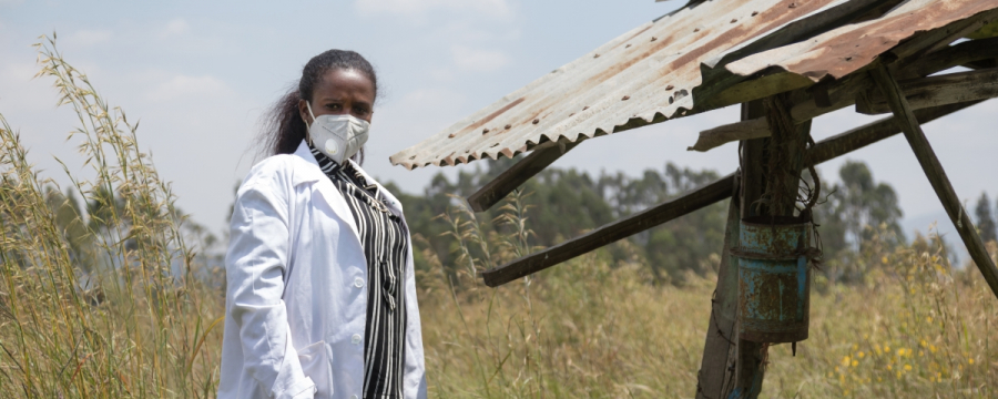 Teacher in Ethiopia during Covid outbreak Teacher in Ethiopia during Covid outbreak