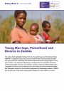 Young marriage, parenthood and divorce in Zambia cover